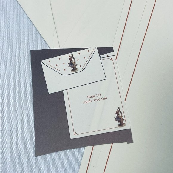 Vintage Hummel Stationary Hum # 141 Apple Tree Girl 3 Sheets & 2 Envelope Unused - Picture 2 of 13